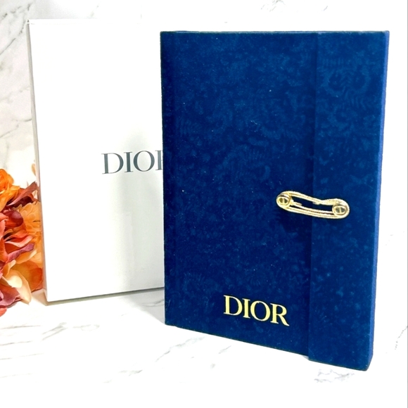 Dior Navy Blue Velvet Notebook - Picture 1 of 5